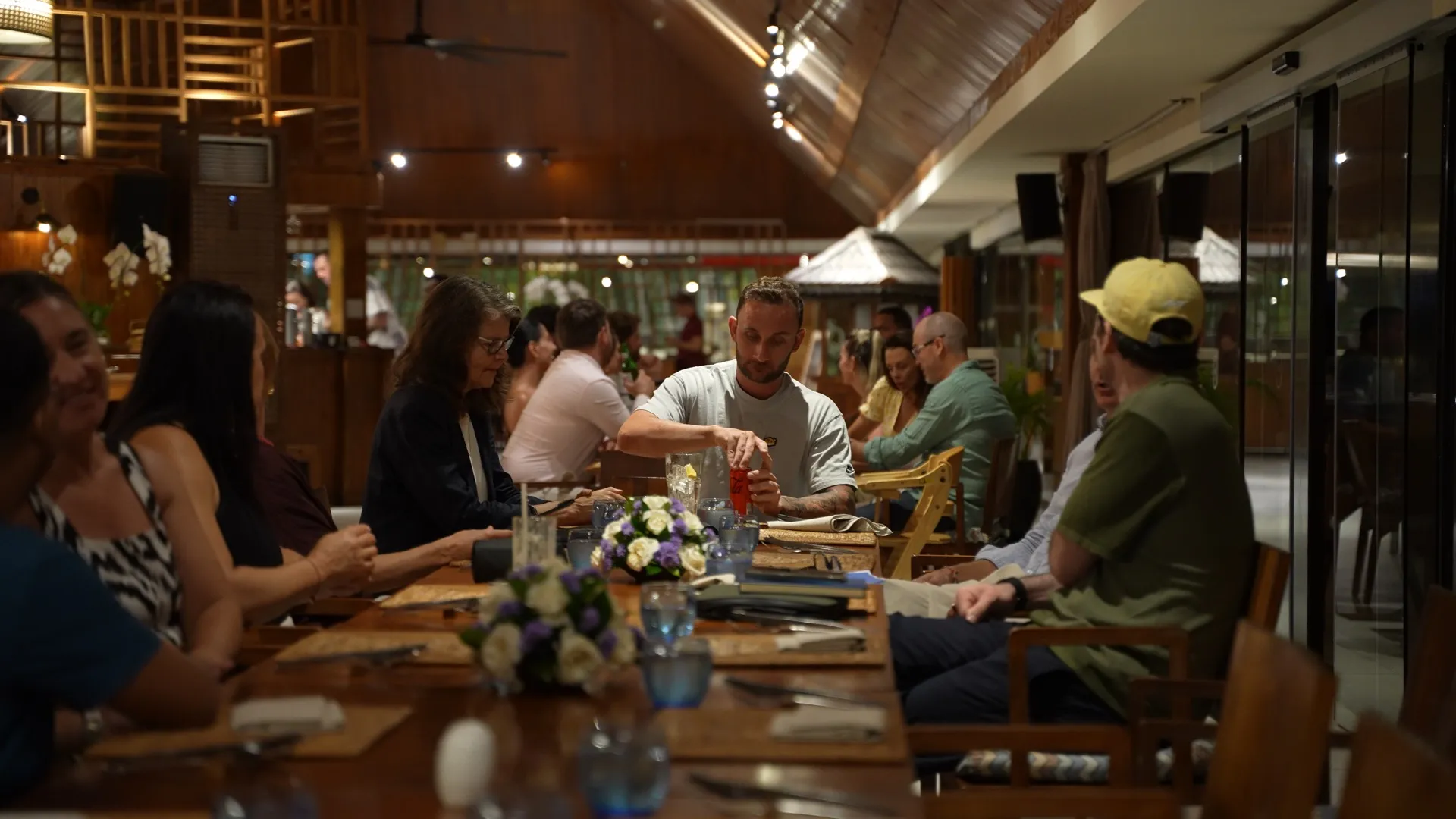 Ignite members at dinner during the Bali bootcamp