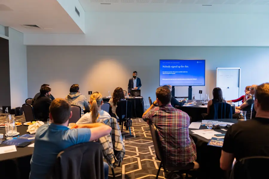 Ignite members learning together at the Swan Valley bootcamp