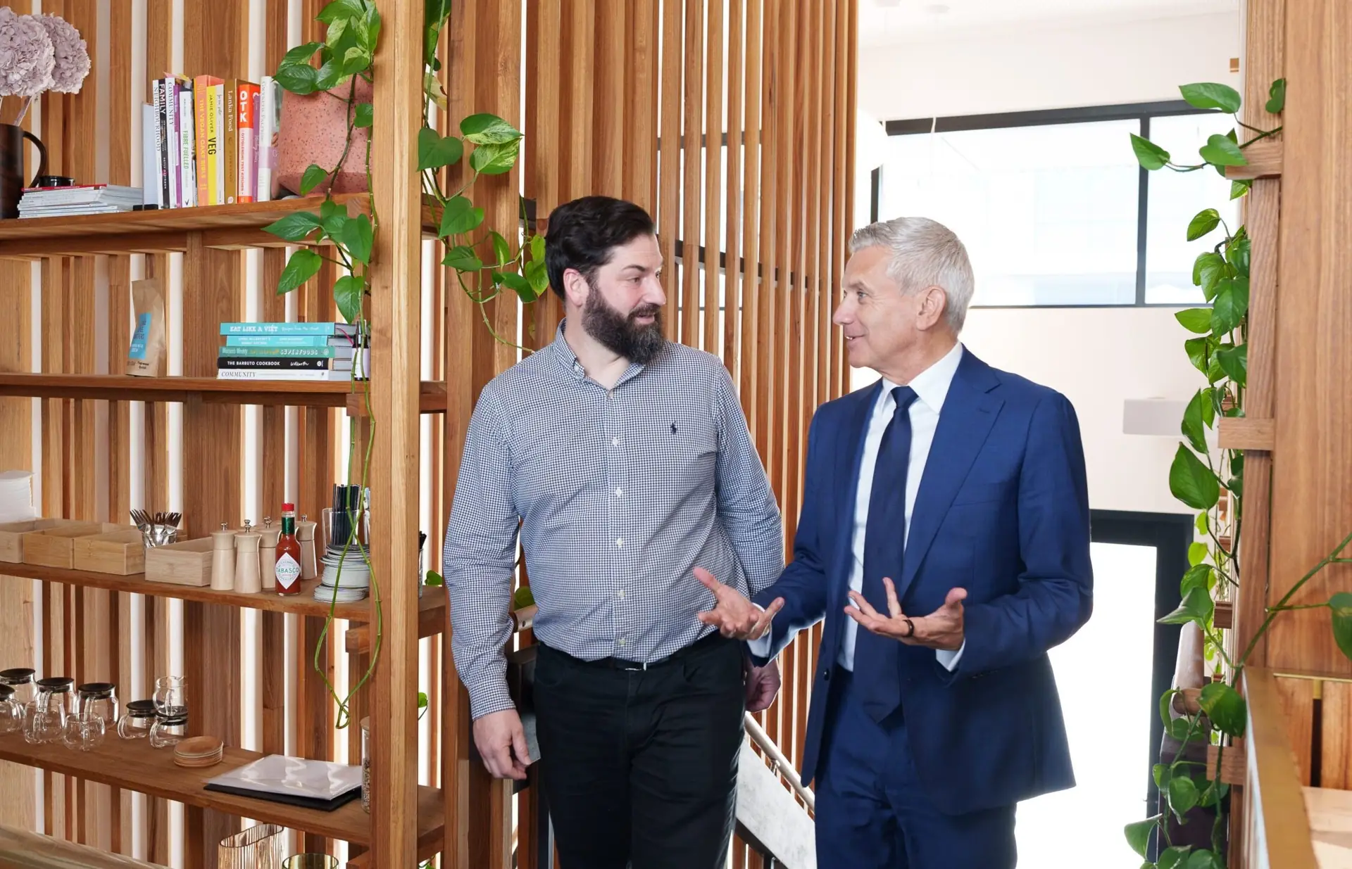 Paul Claessen with a client